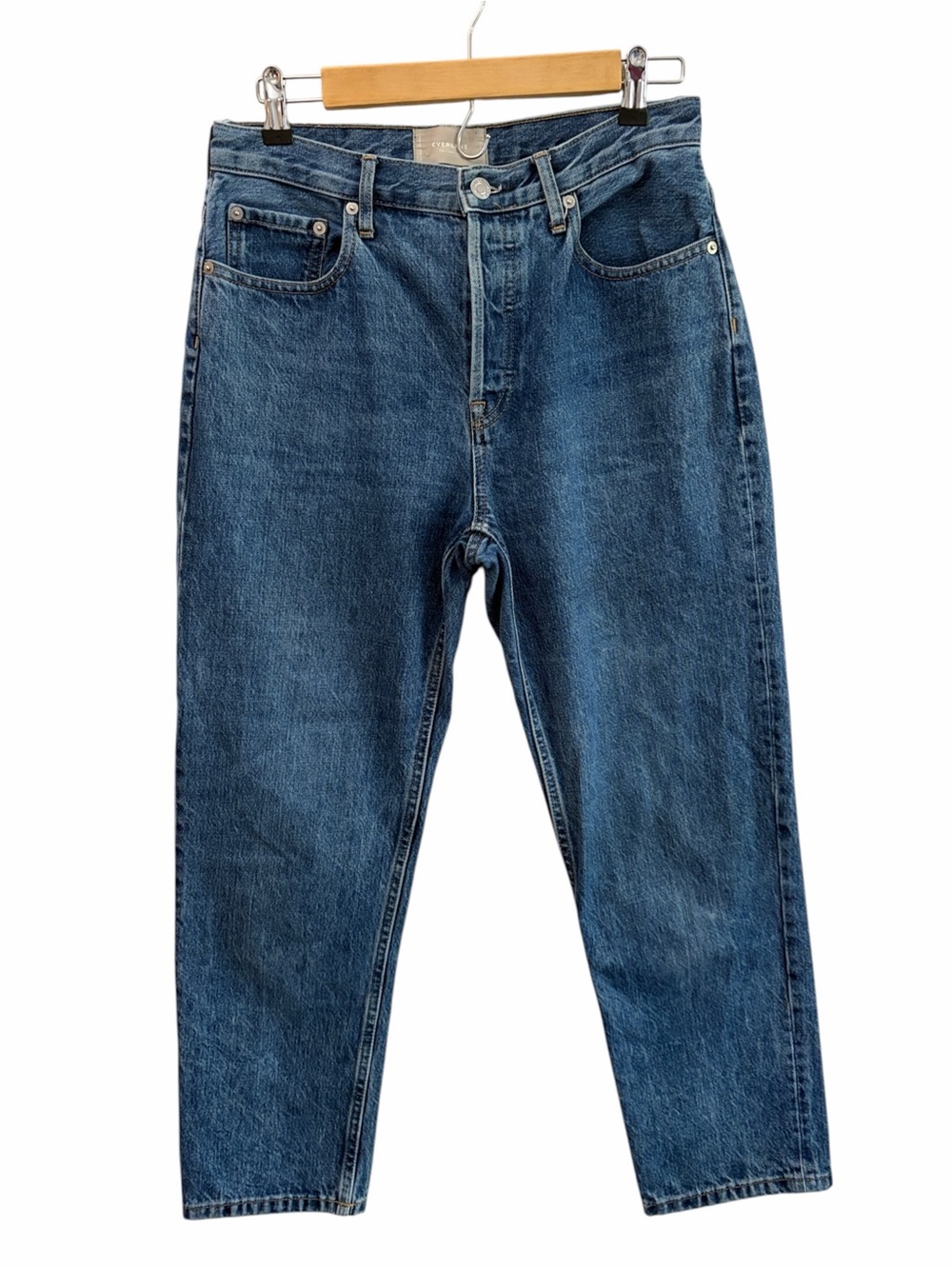 Everlane The Cheeky Capsule Clean Girl Blue Denim Jeans Size 25 Cropped Office